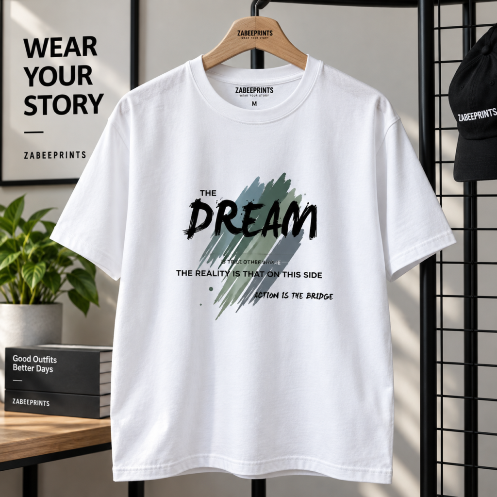 Dream Quote Premium Cotton T-Shirt