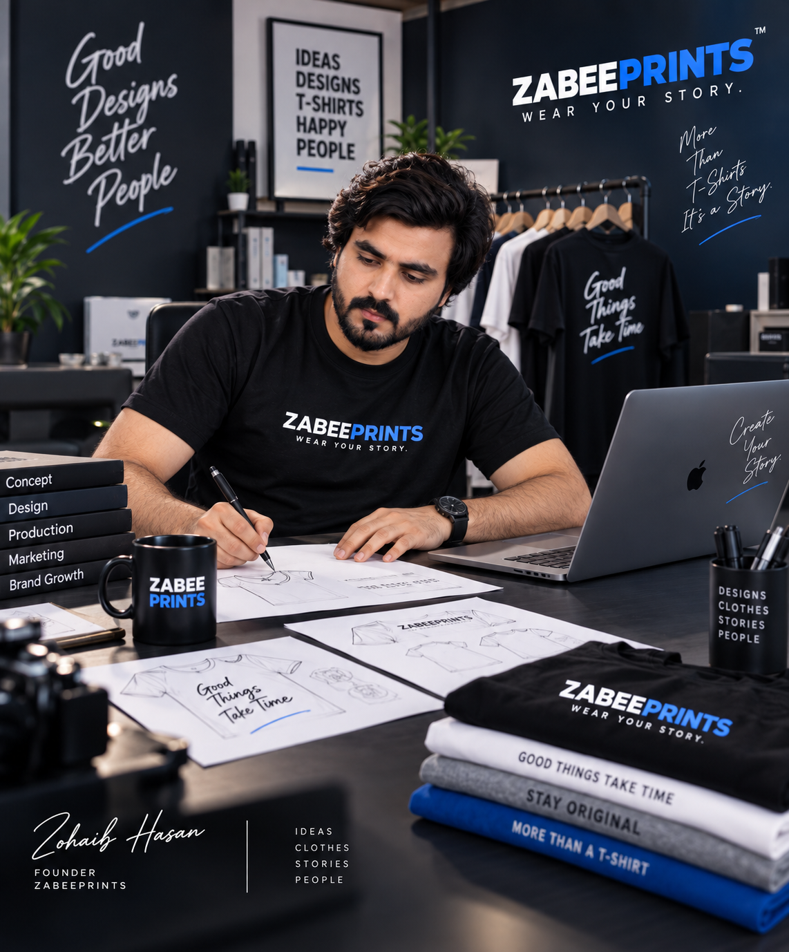 ZABEEPRINTS Founder — Creative Process