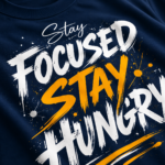 Stay Focused Stay Hungry Premium Cotton T-Shirt